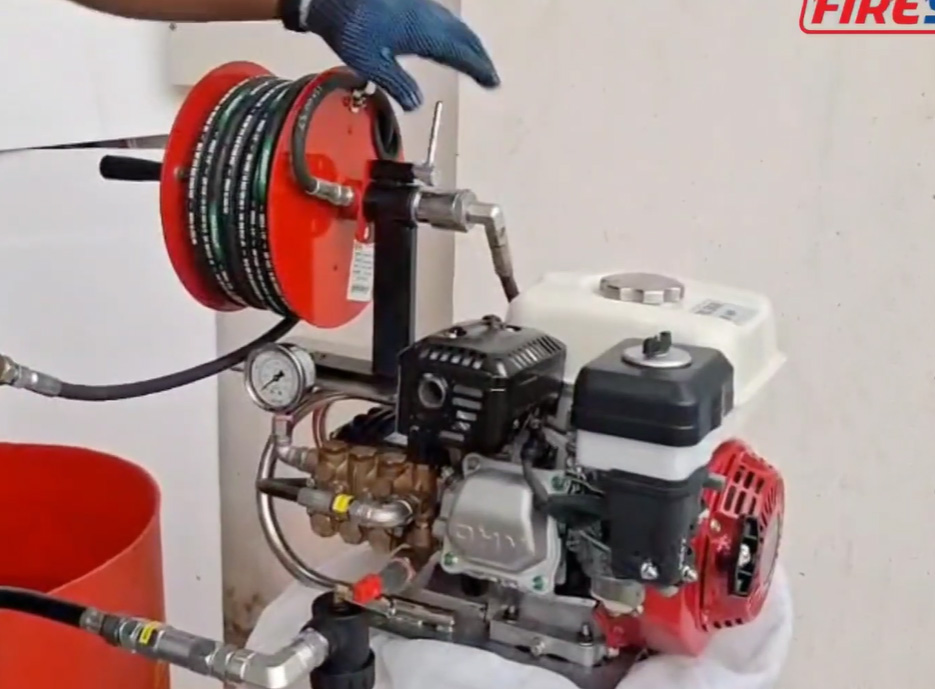 Bike Fire Fighting System 4.8 HP | 8 LPM @ 120 BAR Rope Start Petrol Engine | Fireskid